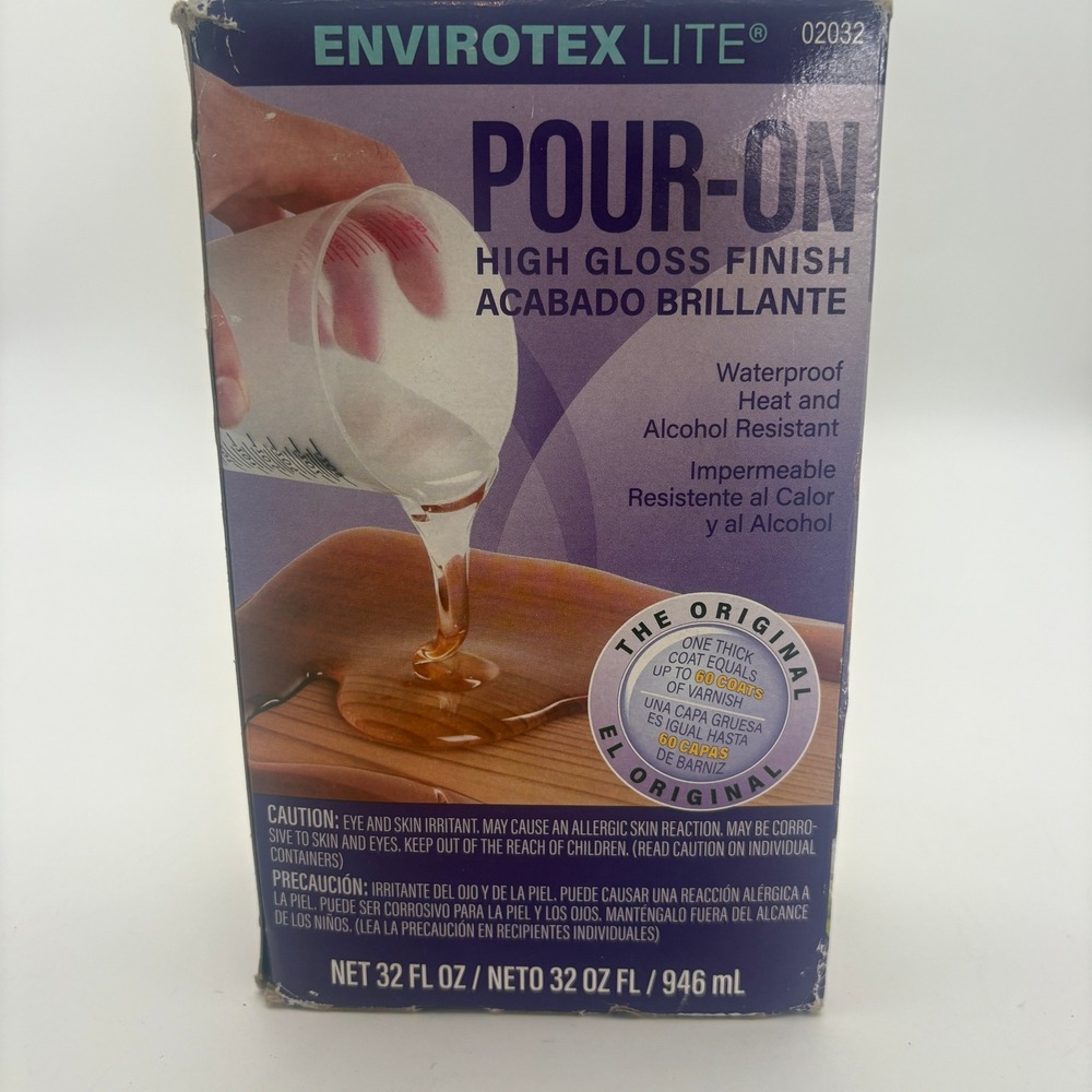 EnviroTex Lite Pour-On High Gloss Finish 32oz Clear Epoxy Resin Kit 02032